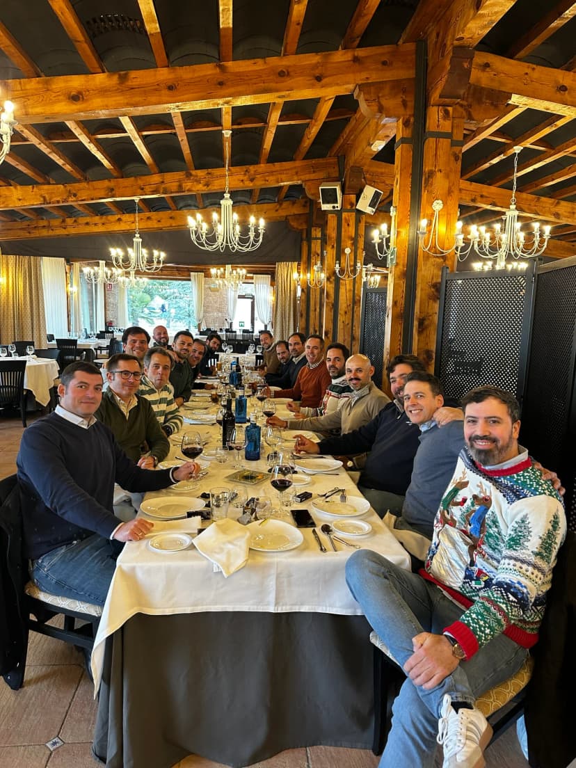 Grupo en el restaurante