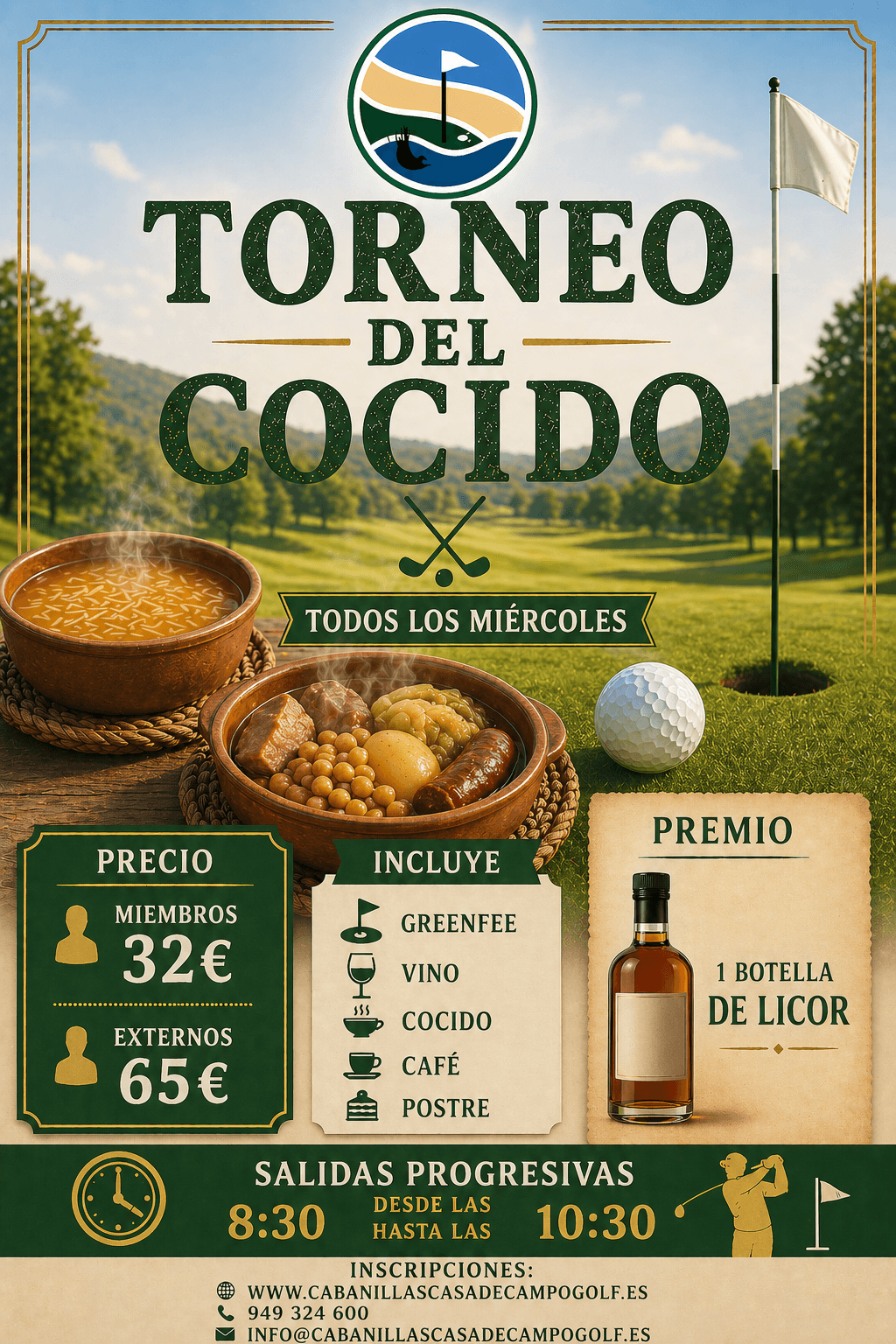 Cartel Torneo del Cocido 2026 — Cabanillas Casa de Campo Golf
